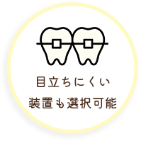 目立ちにくい装置も選択可能