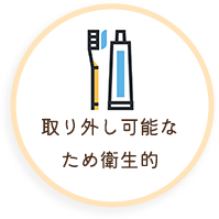 取り外し可能なため衛生的